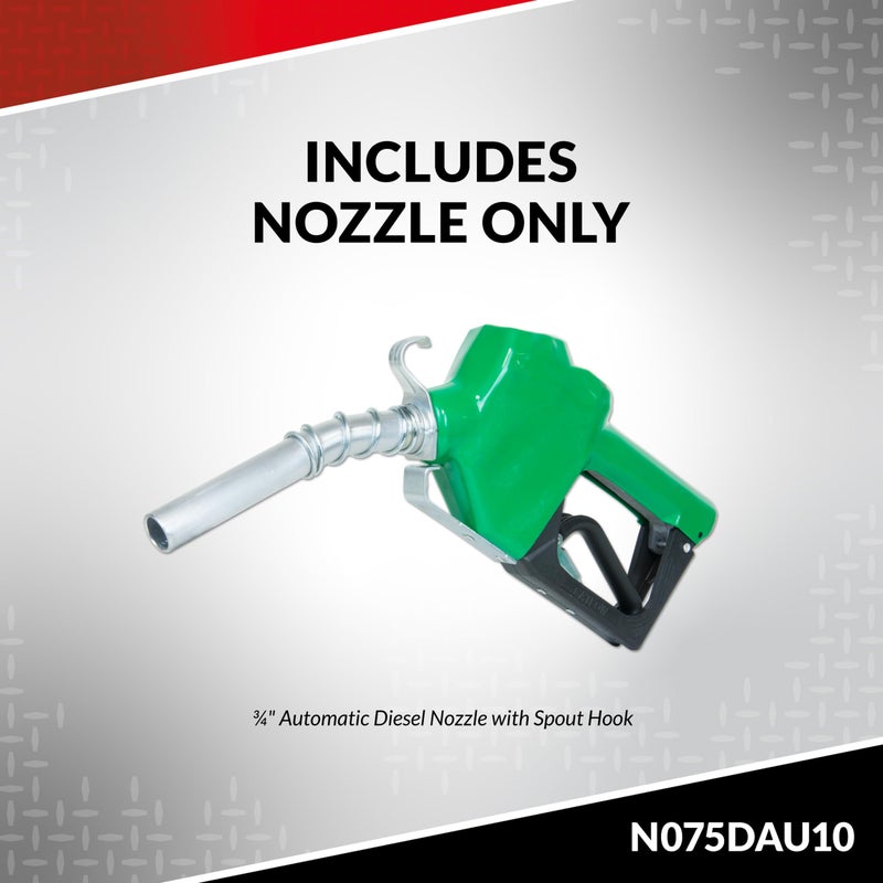 FILL RITE Fill-Rite N075DAU10 3/4" Automatic Nozzle (Green) - Image 2